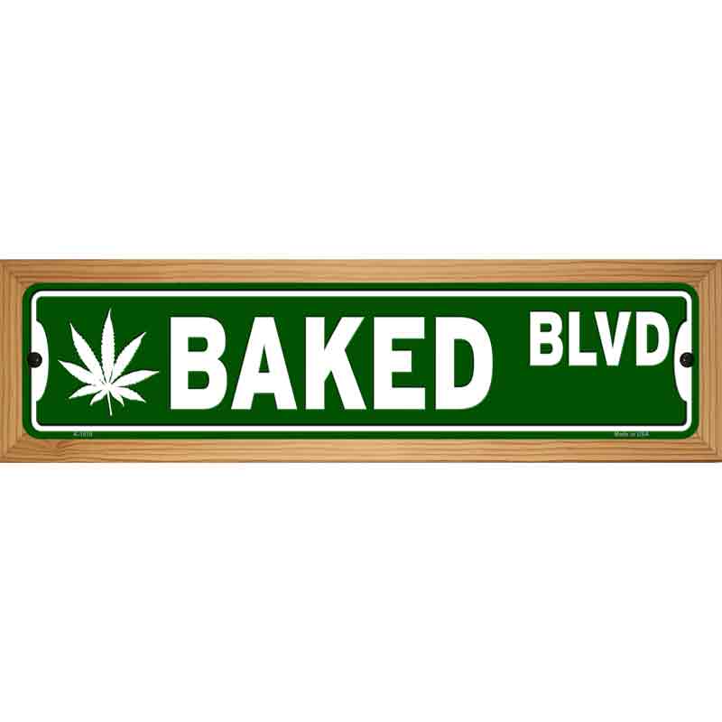 Baked Blvd Novelty Metal Street Sign 19" x 5.5" (WB-K)