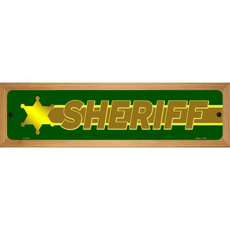 Sheriff Thin Brown Line Novelty Metal Street Sign 19" x 5.5" (WB-K)