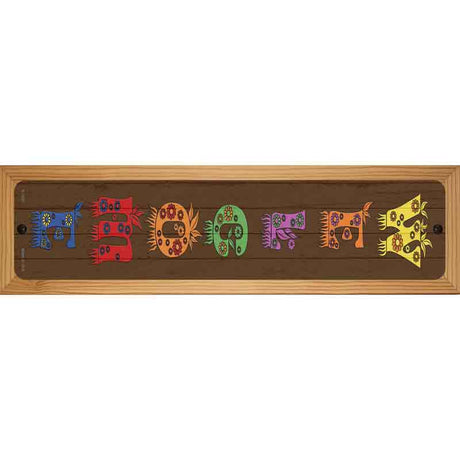 Welcome Floral Novelty Metal Street Sign 19" x 5.5" (WB-K)