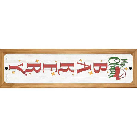 Mrs Claus Bakery White Novelty Metal Street Sign 19" x 5.5" (WB-K)