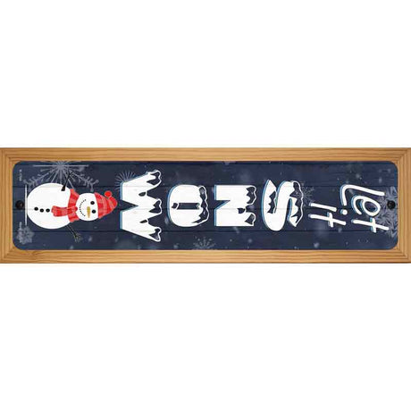 Let It Snow Snowman Novelty Metal Street Sign 19" x 5.5" (WB-K)