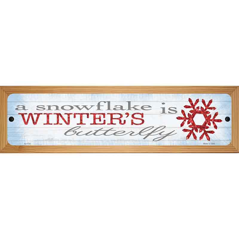 Winters Butterfly Novelty Metal Street Sign 19" x 5.5" (WB-K)