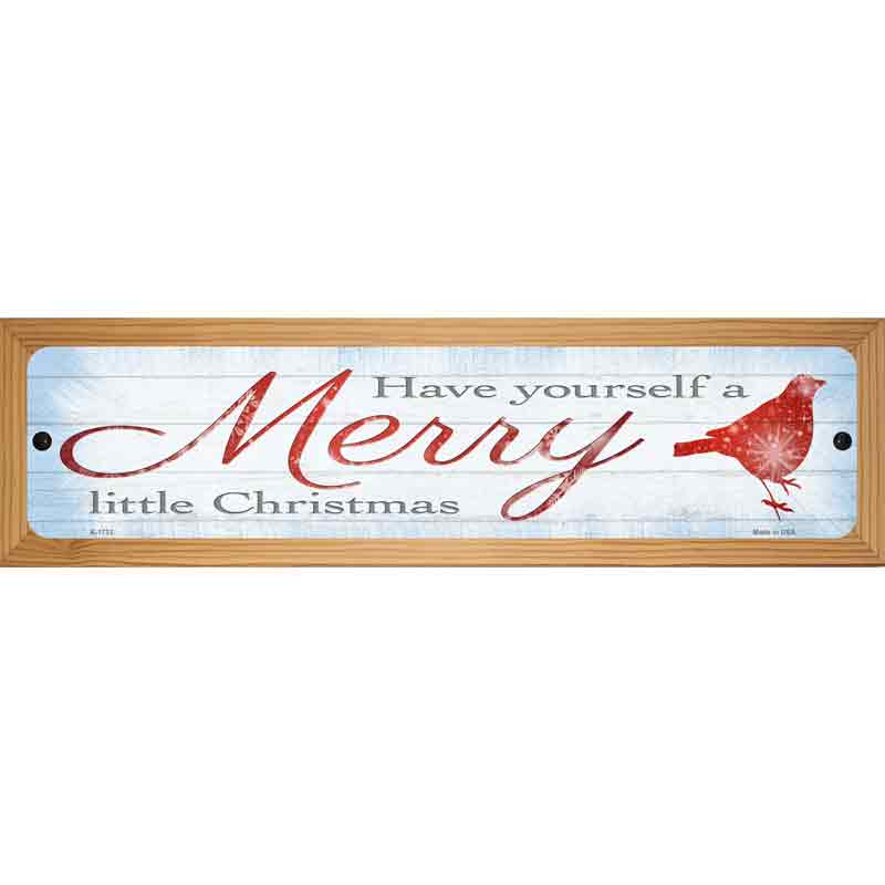 Merry Little Christmas Novelty Metal Street Sign 19" x 5.5" (WB-K)