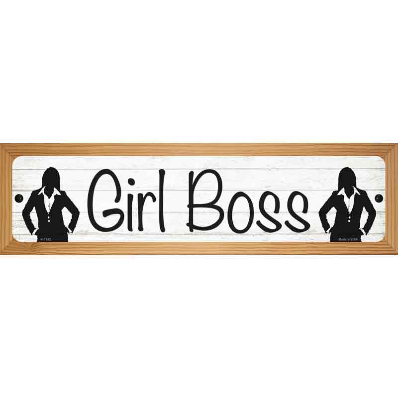 Girl Boss Novelty Metal Street Sign 19" x 5.5" (WB-K)