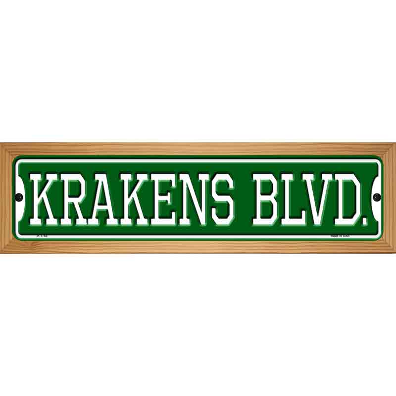 Krakens Blvd Novelty Metal Street Sign 19" x 5.5" (WB-K)