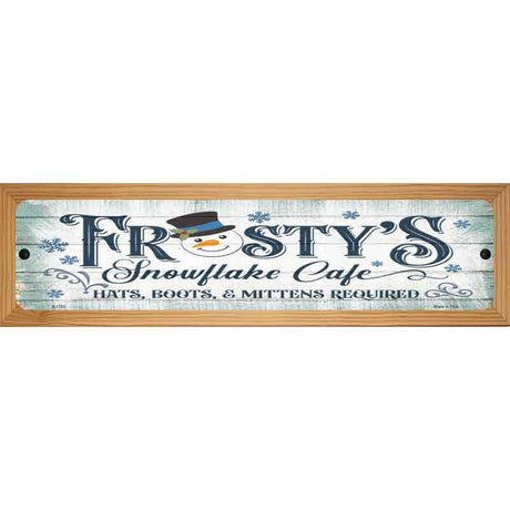 Frostys Snowflake Cafe Novelty Metal Street Sign 19" x 5.5" (WB-K)