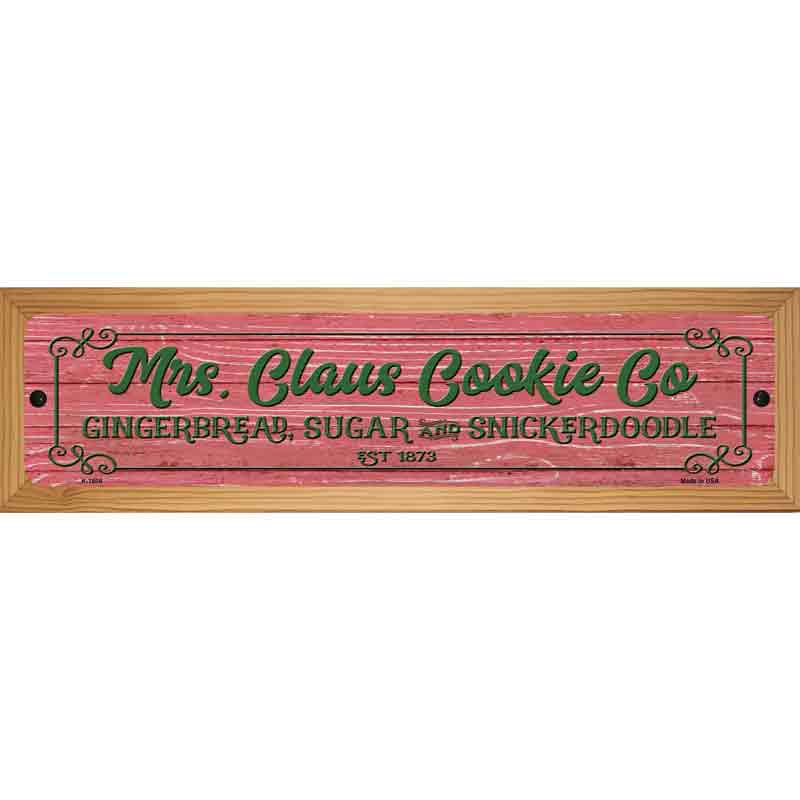 Mrs Claus Cookie Co Red Novelty Metal Street Sign 19" x 5.5" (WB-K)