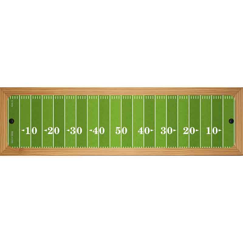 Football Field Novelty Metal Street Sign 19" x 5.5" (WB-K)