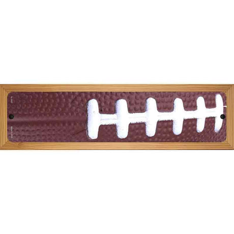 Football Closeup Novelty Metal Street Sign 19" x 5.5" (WB-K)