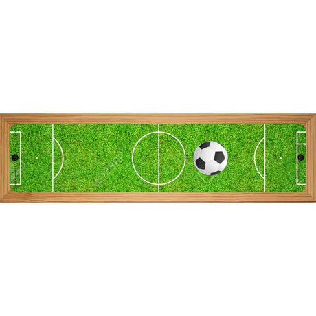 Soccer Field Novelty Metal Street Sign 19" x 5.5" (WB-K)