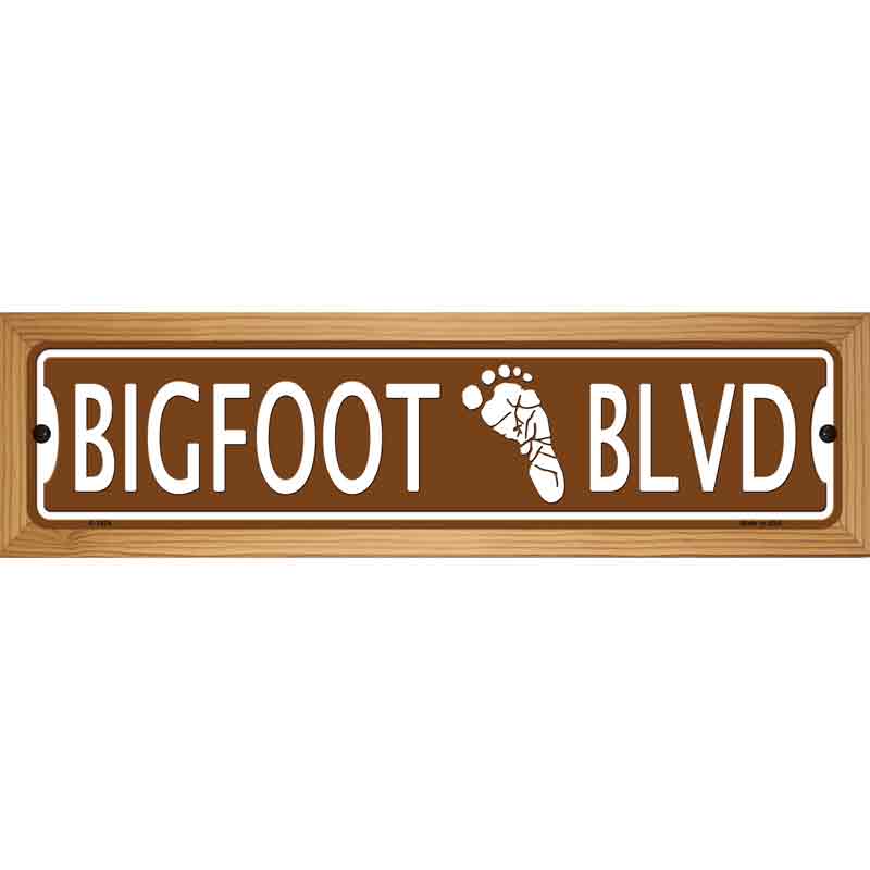 Bigfoot Blvd Novelty Metal Street Sign 19" x 5.5" (WB-K)