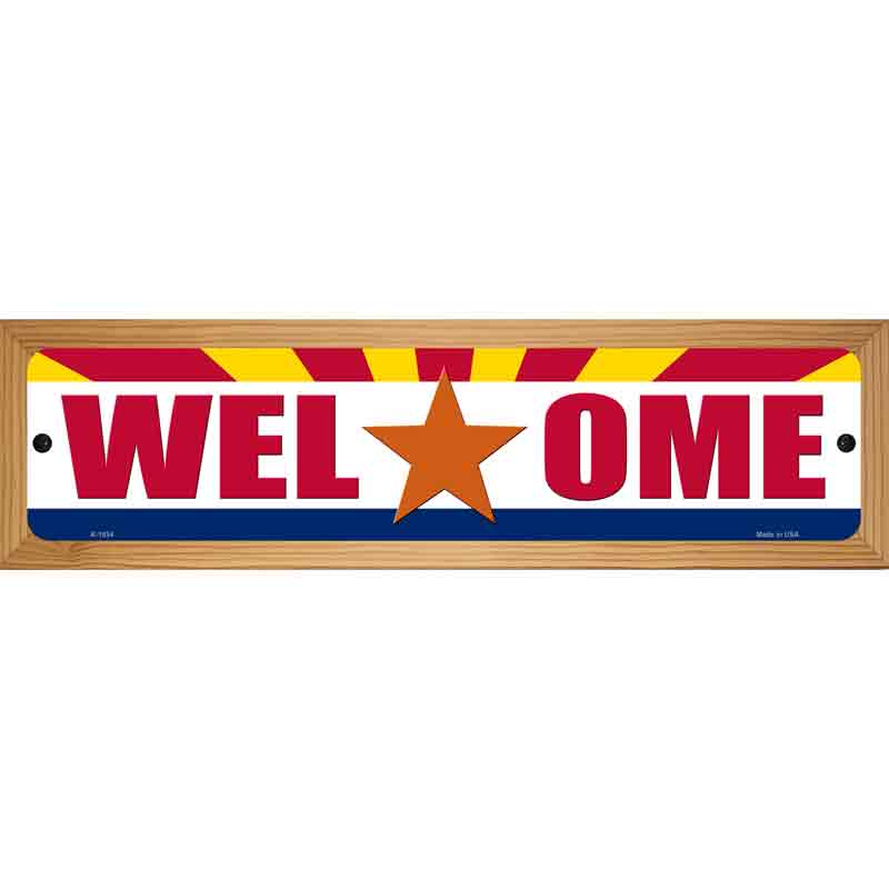 Welcome Arizona Novelty Metal Street Sign 19" x 5.5" (WB-K)