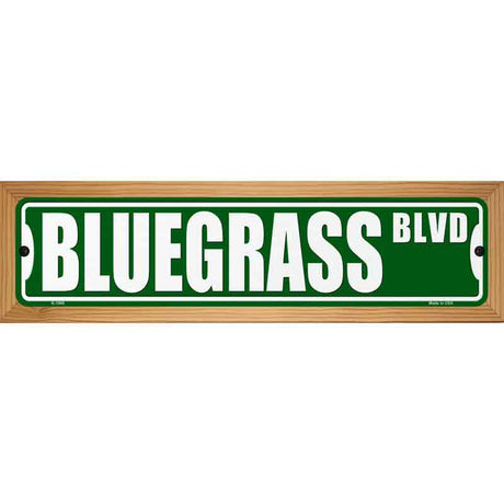 Bluegrass Blvd Novelty Metal Street Sign 19" x 5.5" (WB-K)