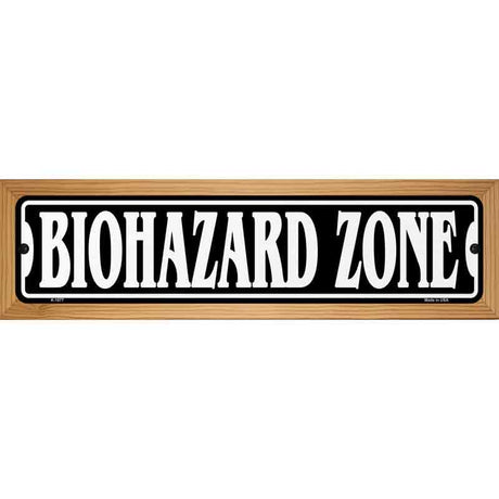 Biohazard Zone Novelty Metal Street Sign 19" x 5.5" (WB-K)