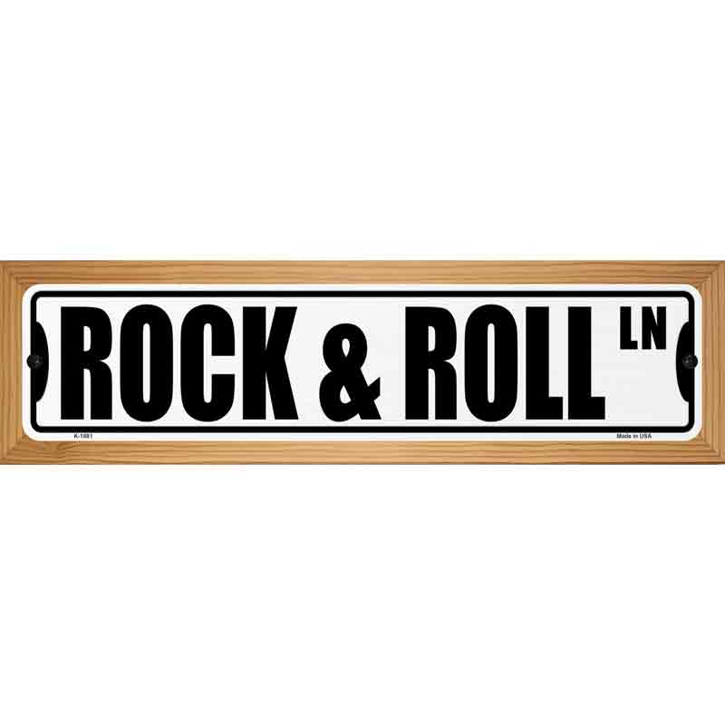 Rock and Roll Ln Novelty Metal Street Sign 19" x 5.5" (WB-K)