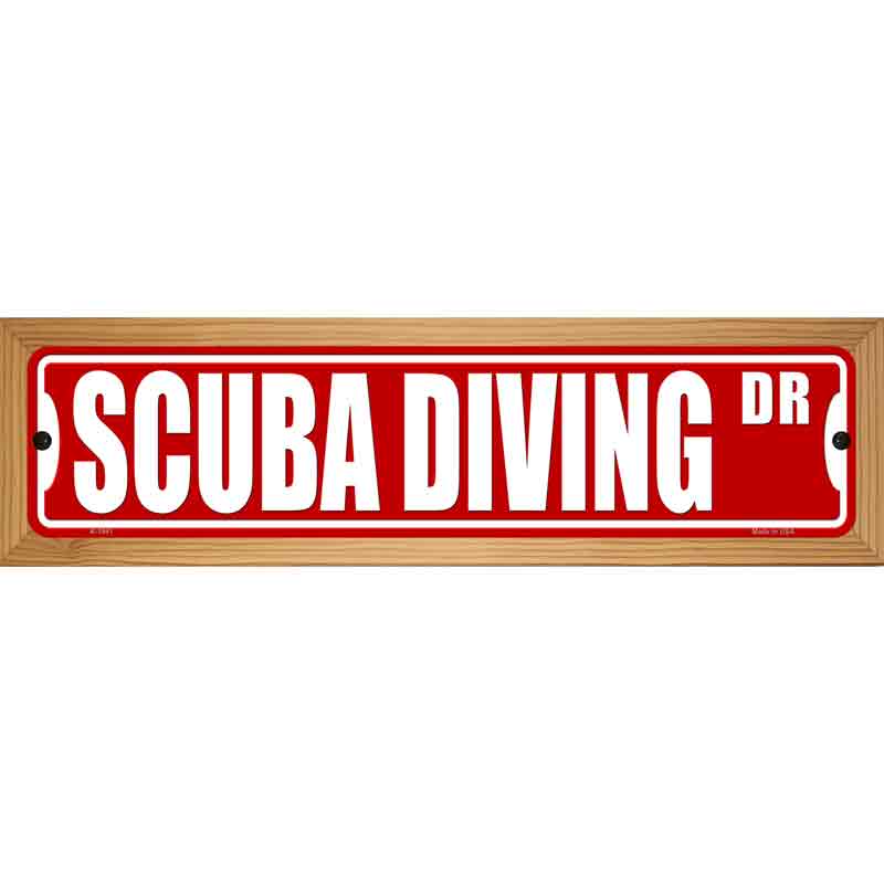 Scuba Driving Dr Novelty Metal Street Sign 19" x 5.5" (WB-K)