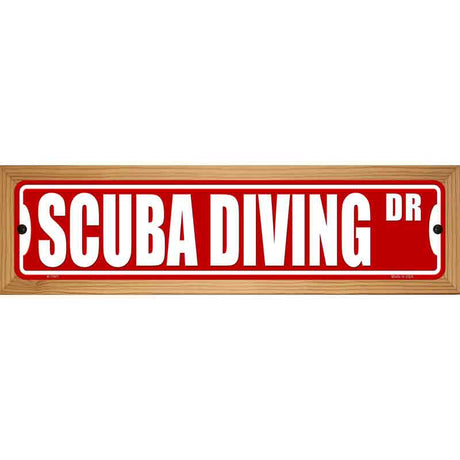 Scuba Driving Dr Novelty Metal Street Sign 19" x 5.5" (WB-K)