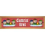 Camping Spot Six Camo Gnomes Novelty Metal Street Sign 19" x 5.5" (WB-K)