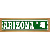 Arizona St Silhouette Novelty Metal Street Sign 19" x 5.5" (WB-K)