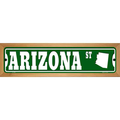 Arizona St Silhouette Novelty Metal Street Sign 19" x 5.5" (WB-K)