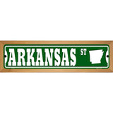 Arkansas St Silhouette Novelty Metal Street Sign 19" x 5.5" (WB-K)