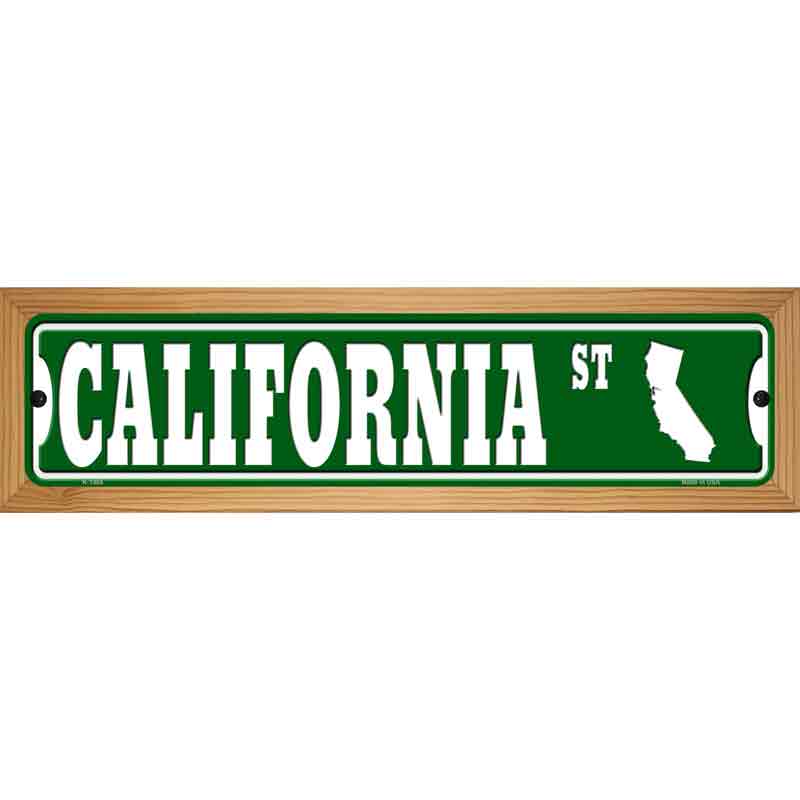 California St Silhouette Novelty Metal Street Sign 19" x 5.5" (WB-K)