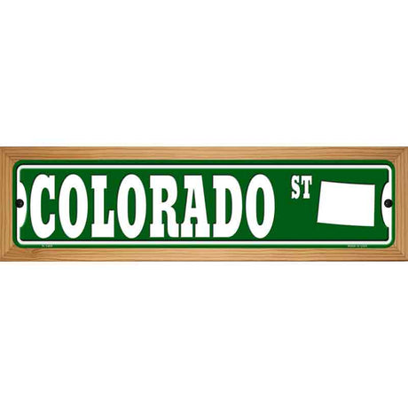 Colorado St Silhouette Novelty Metal Street Sign 19" x 5.5" (WB-K)