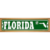 Florida St Silhouette Novelty Metal Street Sign 19" x 5.5" (WB-K)