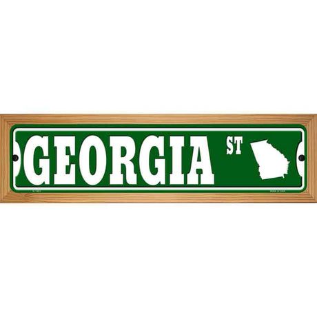 Georgia St Silhouette Novelty Metal Street Sign 19" x 5.5" (WB-K)