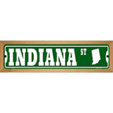 Indiana St Silhouette Novelty Metal Street Sign 19" x 5.5" (WB-K)