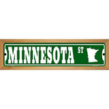 Minnesota St Silhouette Novelty Metal Street Sign 19" x 5.5" (WB-K)