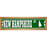 New Hampshire St Silhouette Novelty Metal Street Sign 19" x 5.5" (WB-K)