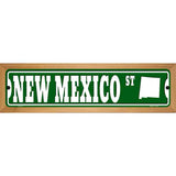 New Mexico St Silhouette Novelty Metal Street Sign 19" x 5.5" (WB-K)