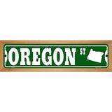 Oregon St Silhouette Novelty Metal Street Sign 19" x 5.5" (WB-K)