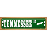 Tennessee St Silhouette Novelty Metal Street Sign 19" x 5.5" (WB-K)