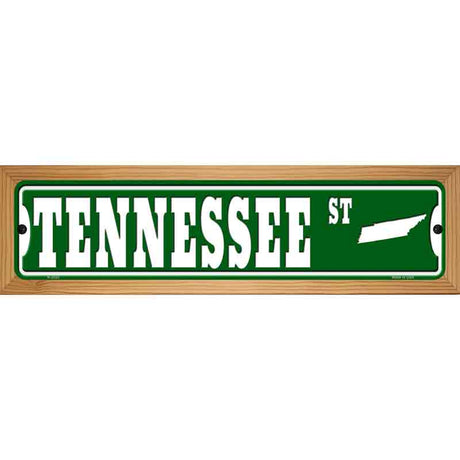 Tennessee St Silhouette Novelty Metal Street Sign 19" x 5.5" (WB-K)