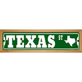 Texas St Silhouette Novelty Metal Street Sign 19" x 5.5" (WB-K)