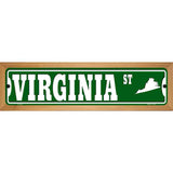 Virginia St Silhouette Novelty Metal Street Sign 19" x 5.5" (WB-K)