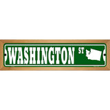 Washington St Silhouette Novelty Metal Street Sign 19" x 5.5" (WB-K)