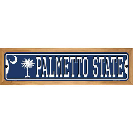 Palmetto State SC Flag Novelty Metal Street Sign 19" x 5.5" (WB-K)