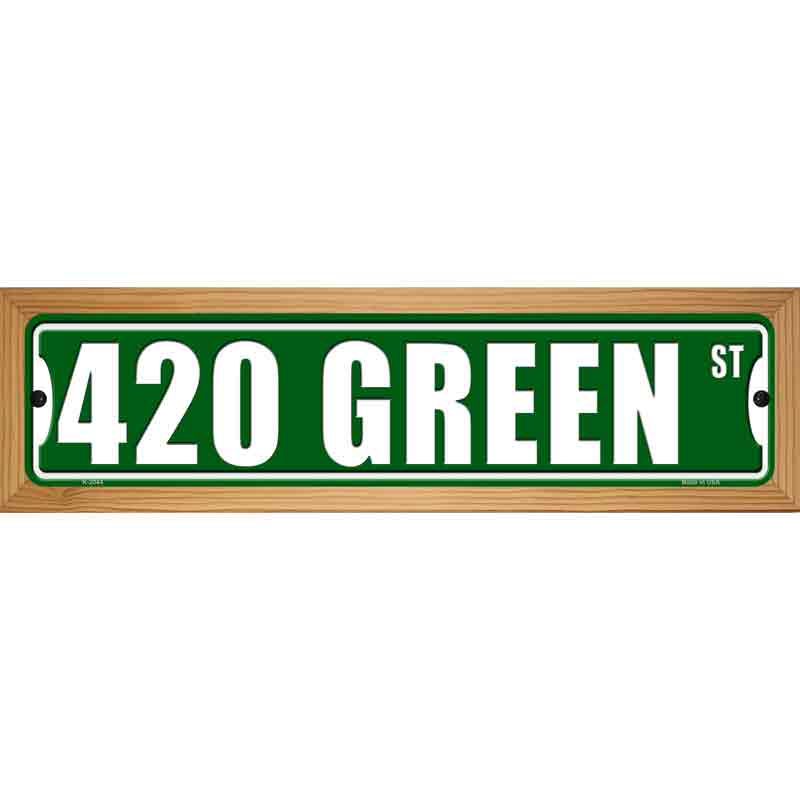 420 Green Street Novelty Metal Street Sign 19" x 5.5" (WB-K)