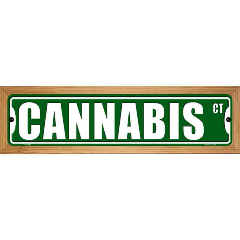 Cannabis Ct Novelty Metal Street Sign 19" x 5.5" (WB-K)