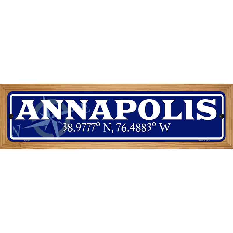 Annapolis Novelty Metal Street Sign 19" x 5.5" (WB-K)