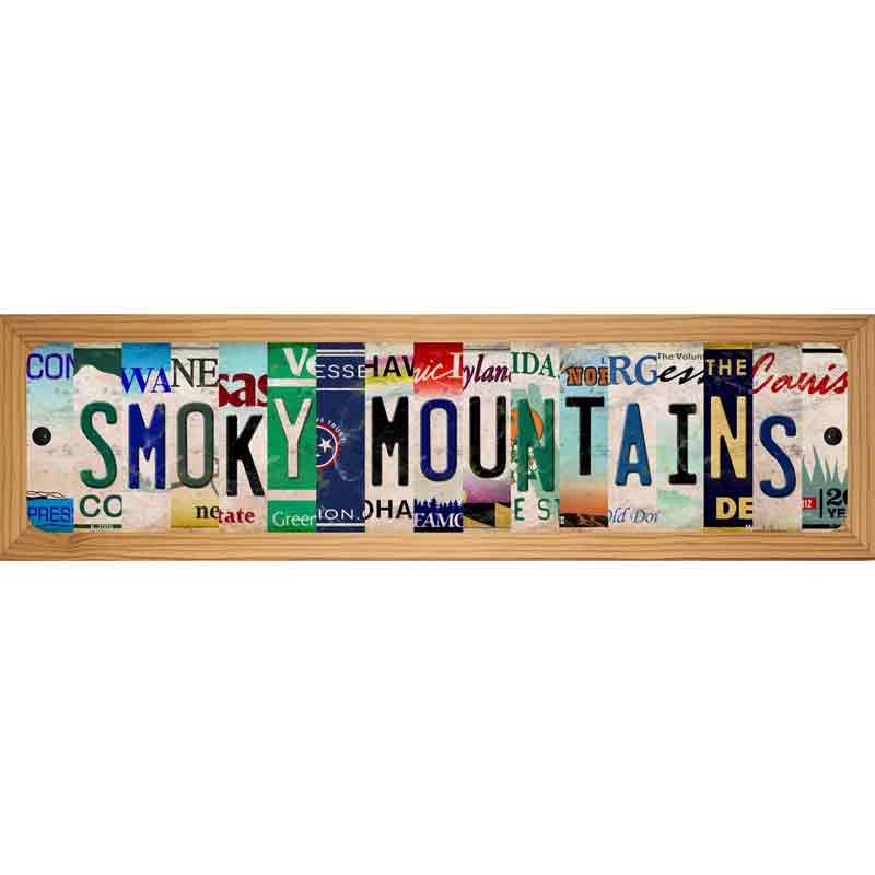 Smoky Mountains Strips Novelty Metal Street Sign 19" x 5.5" (WB-K)