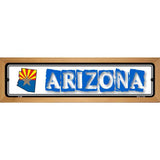 Arizona State Outline Novelty Metal Vanity Street Sign 19" x 5.5" (WB-K)