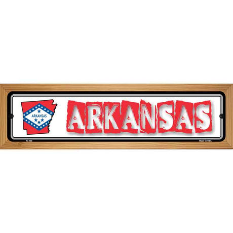 Arkansas State Outline Novelty Metal Vanity Street Sign 19" x 5.5" (WB-K)