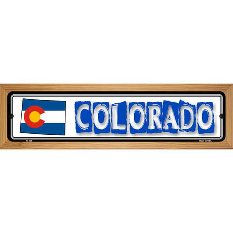 Colorado State Outline Novelty Metal Vanity Street Sign 19" x 5.5" (WB-K)