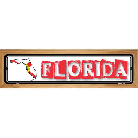 Florida State Outline Novelty Metal Vanity Street Sign 19" x 5.5" (WB-K)