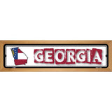 Georgia State Outline Novelty Metal Vanity Street Sign 19" x 5.5" (WB-K)