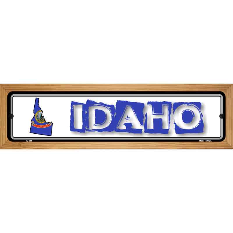 Idaho State Outline Novelty Metal Vanity Street Sign 19" x 5.5" (WB-K)